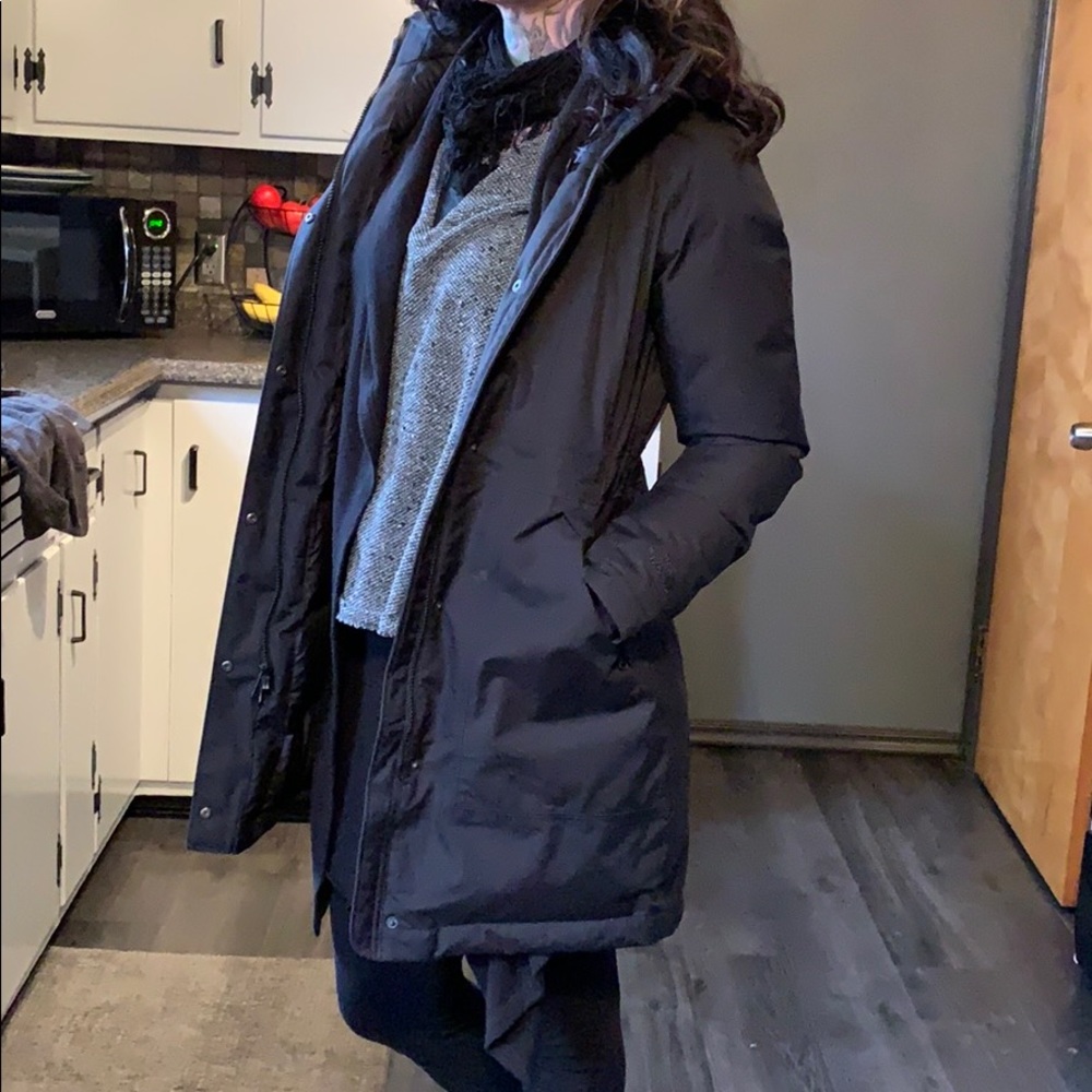 The North Face winter coat.